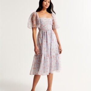 Abercrombie & Fitch Angel Sleeve Emerson Midi Dress